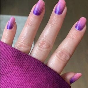 Color Street Gradient Pink and Purple Nail Polish
